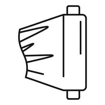 Plastic wrap roll food packaging kitchen item Stock Illustration