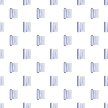 Plastic wrap rolls seamless pattern for packaging and food storage Illustrazione stock