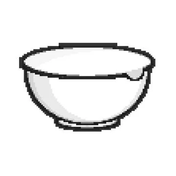 Plastic yogurt container pixel art vector illustration Stock Illustration