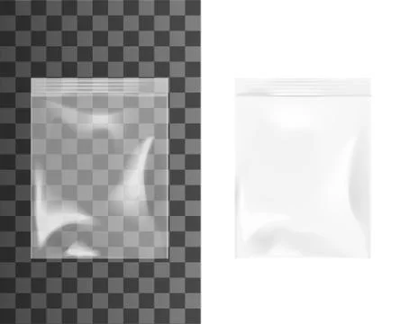 Plastic zip bag empty pouches package 스톡 일러스트