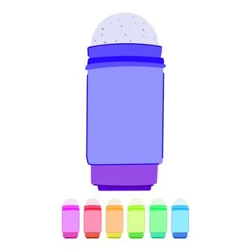 Plasticfree deodorant eco friendly vector cartoon graphic Stock Illustration