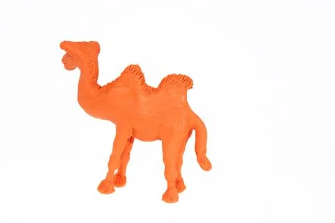 Plasticine artwork. Handmade camel. Stock Photos