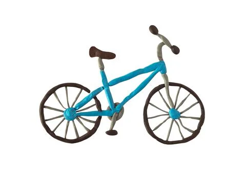 Plasticine bicycle 스톡 사진