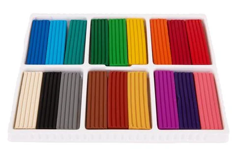 Plasticine in box Stock Photos