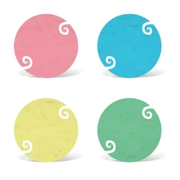 Plasticine circle icon on white background Stock Illustration