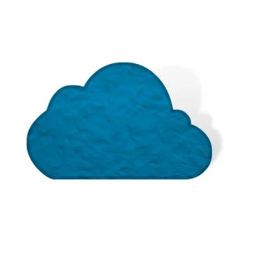 Plasticine cloud on white background, isolated Stock Illustration