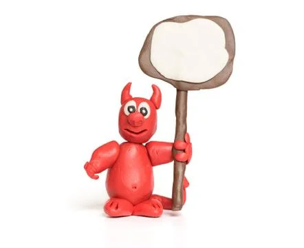 Plasticine Cute Devil Monster Foto stock