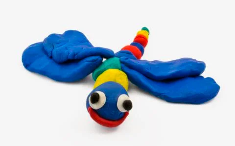 Plasticine dragonfly Stock Photos