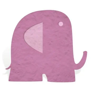 Plasticine elephant on white background Stock Illustration