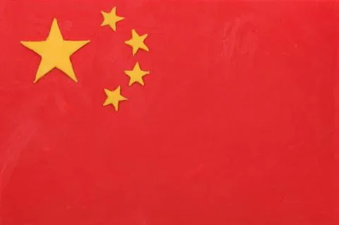 Plasticine flag of China Stock Photos