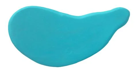 Plasticine is a light blue brush isolated on a white background. Stock Photos