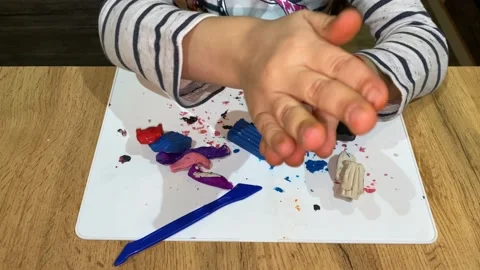 Plasticine modeling Video stock 143153863