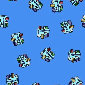 Plasticine modeling kid leisure vector seamless pattern イラスト素材