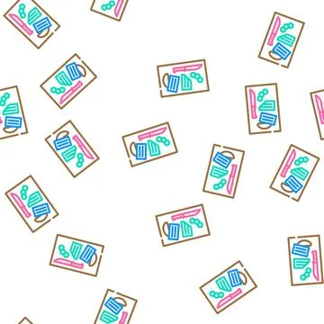 Plasticine modeling kid leisure vector seamless pattern Stock Illustration