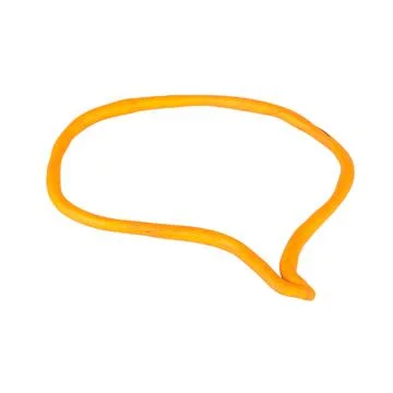 Plasticine orange Message box isolated on white background Stock Photos