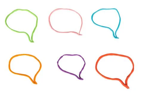 Plasticine orange Message box isolated on white background Stock Photos