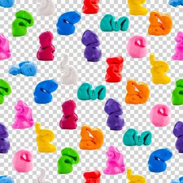 Plasticine seamless pattern Stock Photos