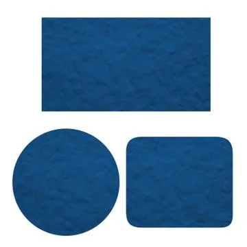 Plasticine set of blank blue label on white background, isolated Stock Illustration