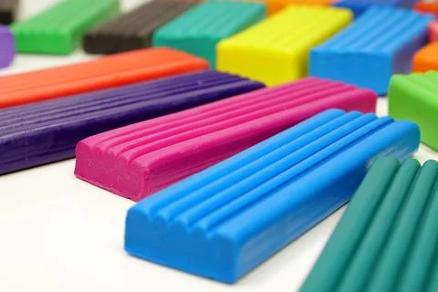 Plasticine set for creative play, offering endless possibilities to shape, .. 库存照片