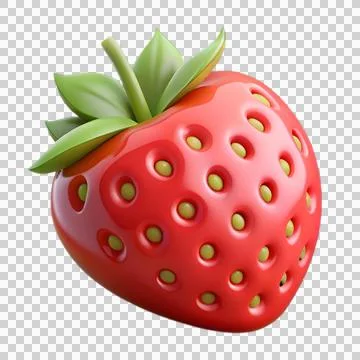Plasticine strawberry isolated Stock Illustration