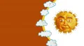 Plasticine Sun and clouds background, loop HD HD Footage