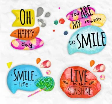 Plasticine symbols Illustrazione stock