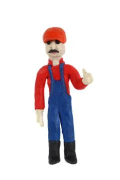 Plasticine worker Stock Photos