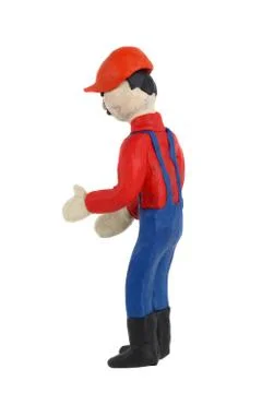 Plasticine worker Stock Photos
