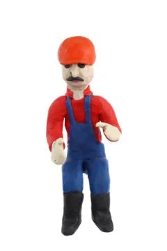 Plasticine worker Stock Photos