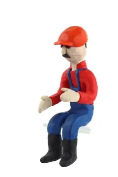 Plasticine worker Stock Photos