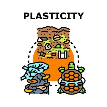 Plasticity concept showing environmental and biological adaptability Stock Illustration