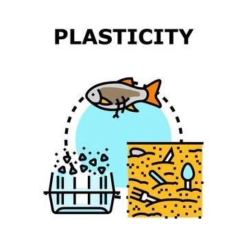 Plasticity concept showing microplastic pollution cycle Stock-Illustration