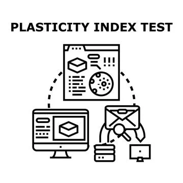 Plasticity index test concept with data analysis Illustrazione stock
