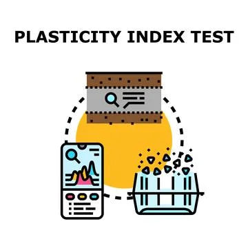 Plasticity index test for engineering and construction analysis イラスト素材