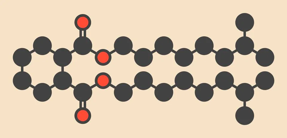 Plasticizer molecule Stock Illustration