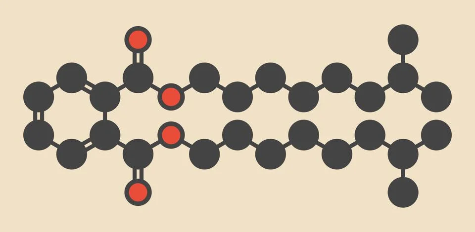 Plasticizer molecule Stock Illustration