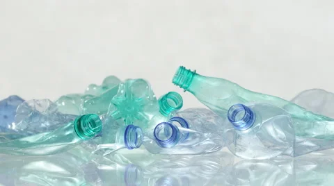 Plastics Bottles Abstract Background Vídeo Stock 56916621