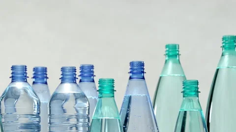 Plastics Bottles Abstract Background Vídeo Stock 56923328