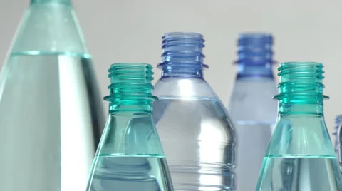 Plastics Bottles Abstract Background Vídeo Stock 56926580