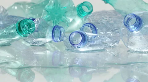 Plastics Bottles Abstract Background Vídeo Stock 57127864