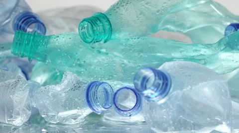Plastics Bottles Abstract Background Vídeo Stock 57129813