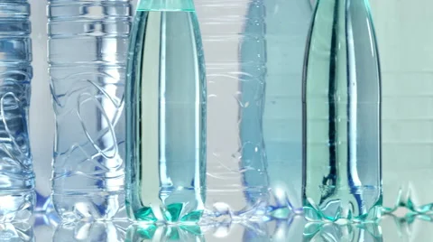 Plastics Bottles Abstract Background Vídeo Stock 57137406