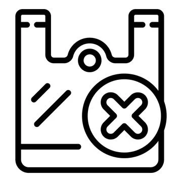 Plastics pollution icon outline vector. Ocean plastic Stock Illustration