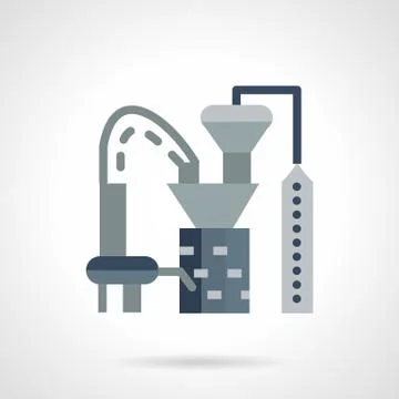 Plastics processing factory vector icon Stock Illustration