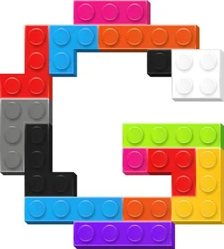 Plastik constructor alphabet letter G Stock Illustration