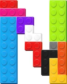 Plastik constructor alphabet letter N Stock Illustration