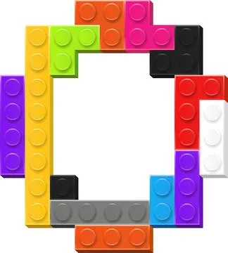 Plastik constructor alphabet letter O Иллюстрация