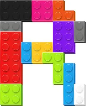 Plastik constructor alphabet letter R Stock Illustration