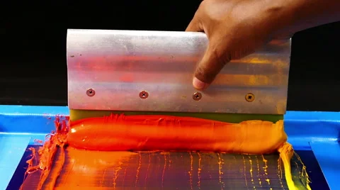Plastisol ink always sticky Stock Footage 67813758