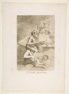 Plate 70 from 'Los Caprichos': Devout Profession (Devota profesion.) 1799 G.. Stock Photos